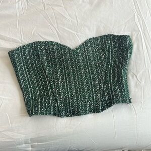ZARA green strapless top
